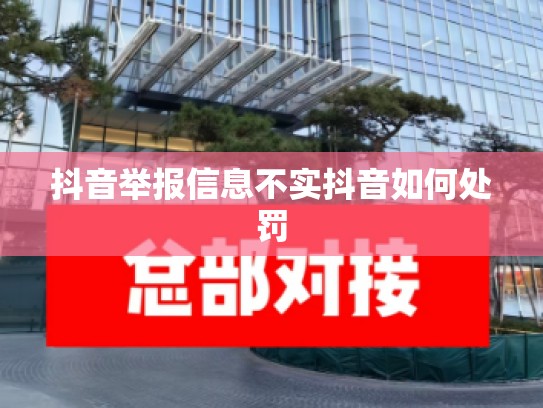 抖音举报信息不实抖音如何处罚