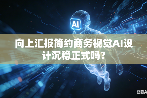 向上汇报简约商务视觉AI设计沉稳正式吗？