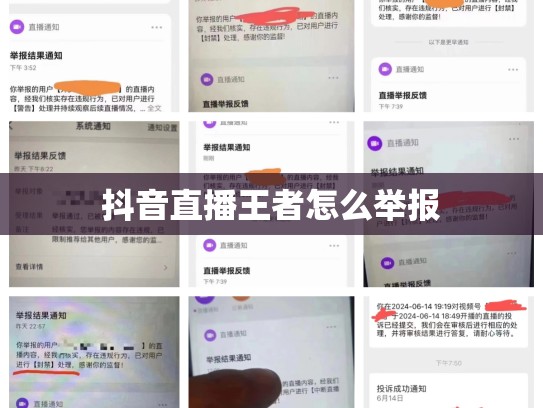 抖音直播王者怎么举报