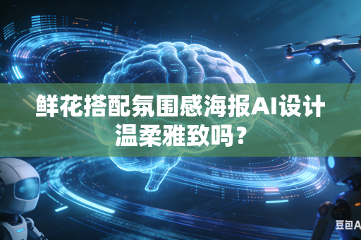 鲜花搭配氛围感海报AI设计温柔雅致吗？