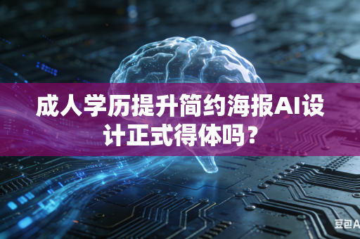 成人学历提升简约海报AI设计正式得体吗？