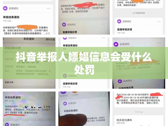 抖音举报人嫖娼信息会受什么处罚