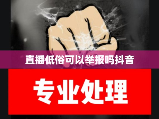 直播低俗可以举报吗抖音
