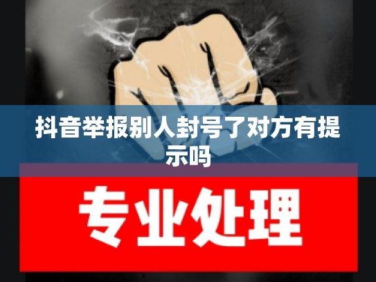 抖音举报别人封号了对方有提示吗