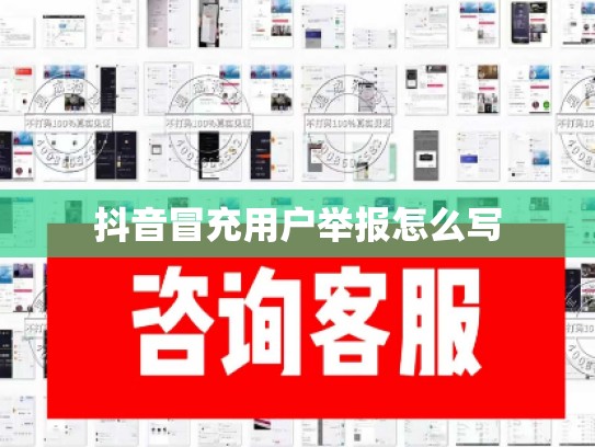 抖音冒充用户举报怎么写
