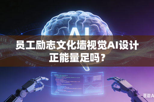员工励志文化墙视觉AI设计正能量足吗？