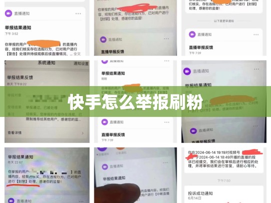 快手怎么举报刷粉