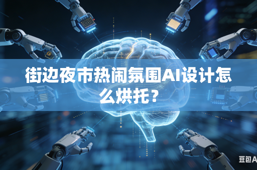 街边夜市热闹氛围AI设计怎么烘托？