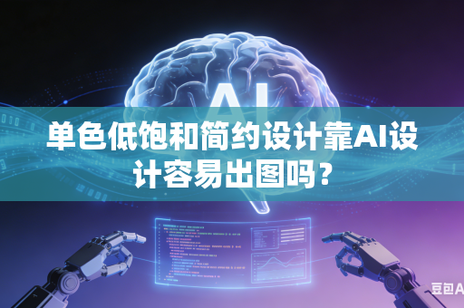 单色低饱和简约设计靠AI设计容易出图吗？