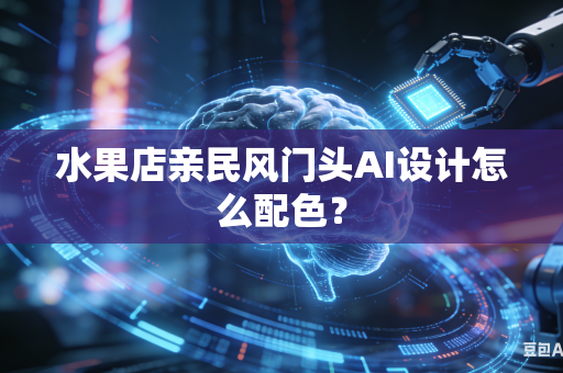 水果店亲民风门头AI设计怎么配色？