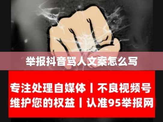 举报抖音骂人文案怎么写