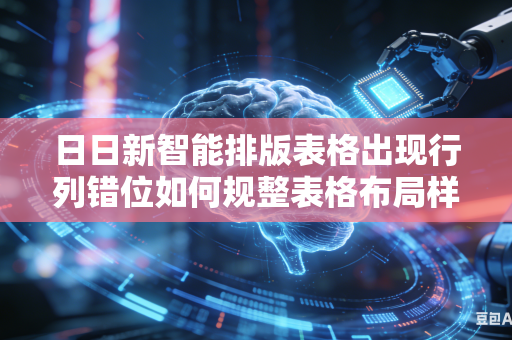 日日新智能排版表格出现行列错位如何规整表格布局样式