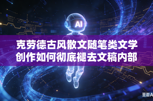 克劳德古风散文随笔类文学创作如何彻底褪去文稿内部现代通俗直白的大众化文笔写作风格吗