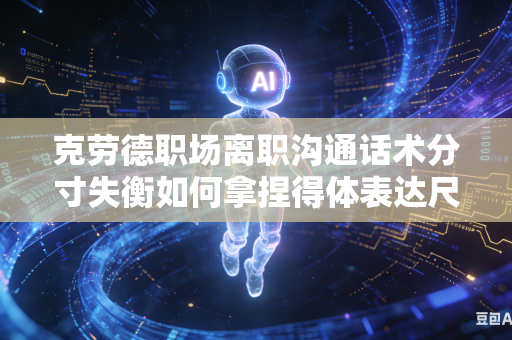 克劳德职场离职沟通话术分寸失衡如何拿捏得体表达尺度