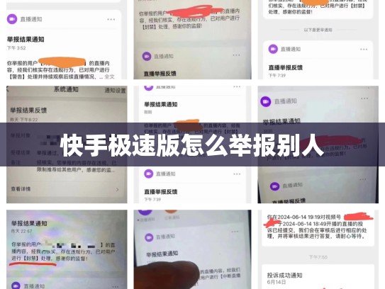 快手极速版怎么举报别人