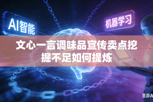 文心一言调味品宣传卖点挖掘不足如何提炼