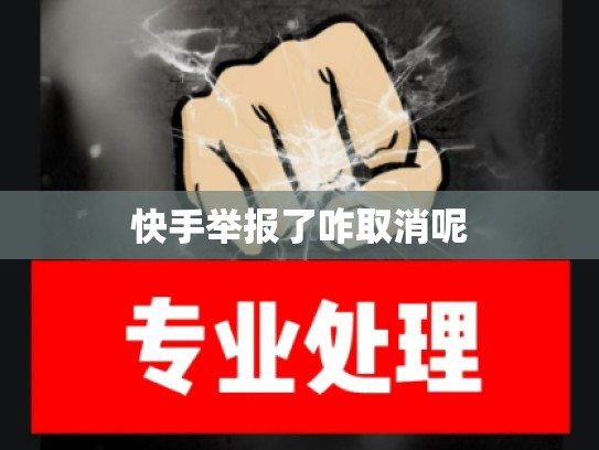 快手举报了咋取消呢