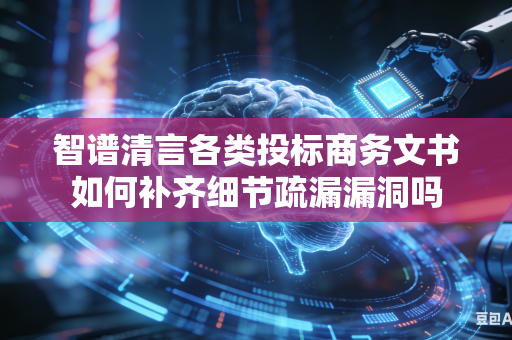 智谱清言各类投标商务文书如何补齐细节疏漏漏洞吗