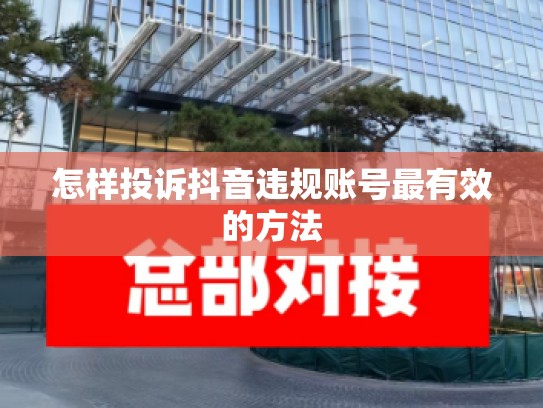 怎样投诉抖音违规账号最有效的方法