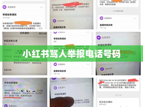 小红书骂人举报电话号码