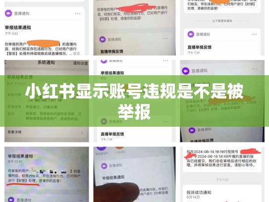 小红书显示账号违规是不是被举报