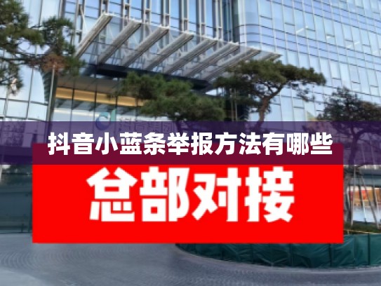 抖音小蓝条举报方法有哪些