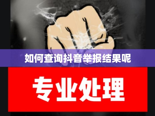 如何查询抖音举报结果呢