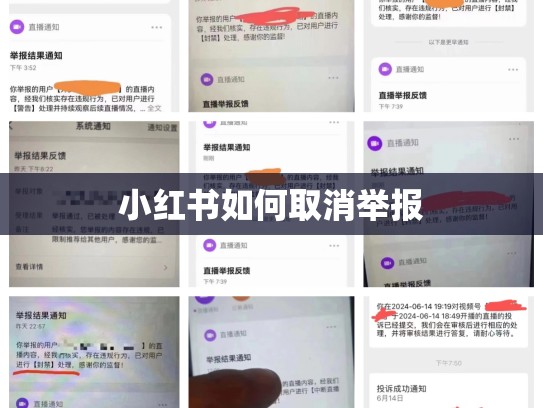 小红书如何取消举报