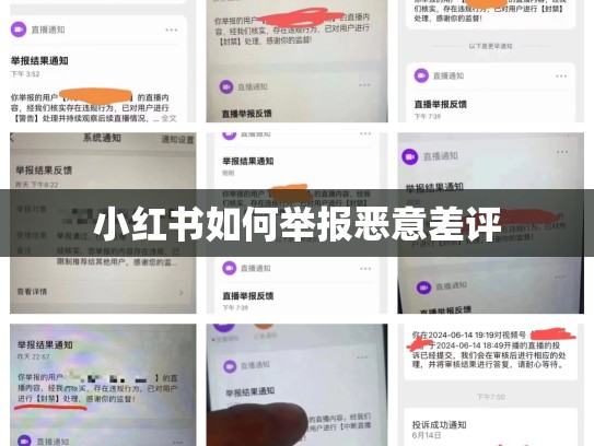 小红书如何举报恶意差评