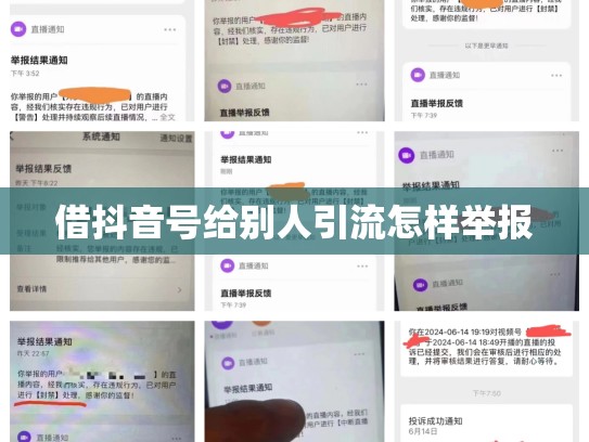借抖音号给别人引流怎样举报