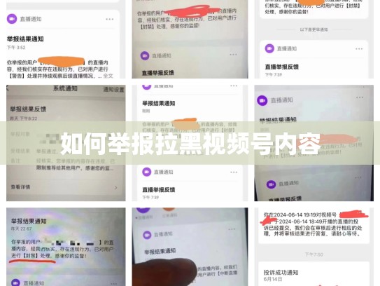 如何举报拉黑视频号内容