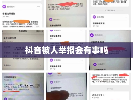 抖音被人举报会有事吗