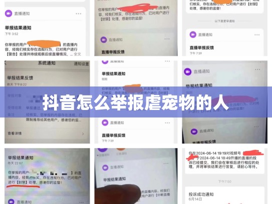 抖音怎么举报虐宠物的人