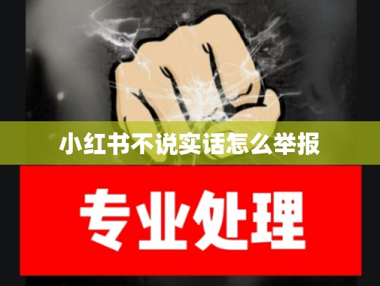 小红书不说实话怎么举报
