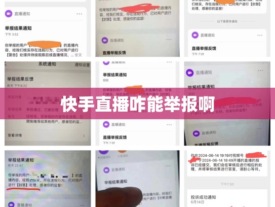 快手直播咋能举报啊