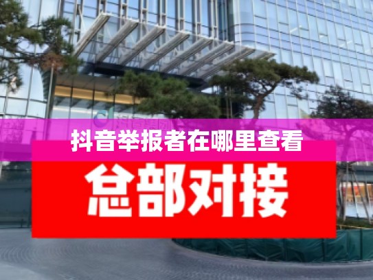 抖音举报者在哪里查看