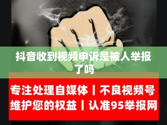 抖音收到视频申诉是被人举报了吗