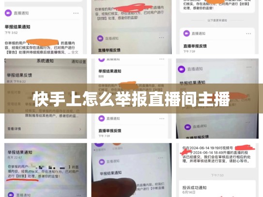 快手上怎么举报直播间主播